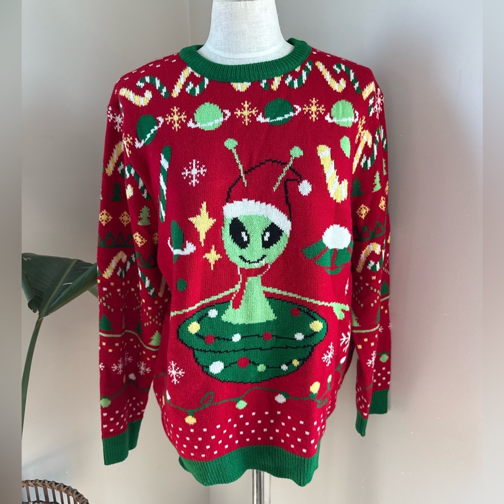 Ugly Christmas Sweater Festive Alien